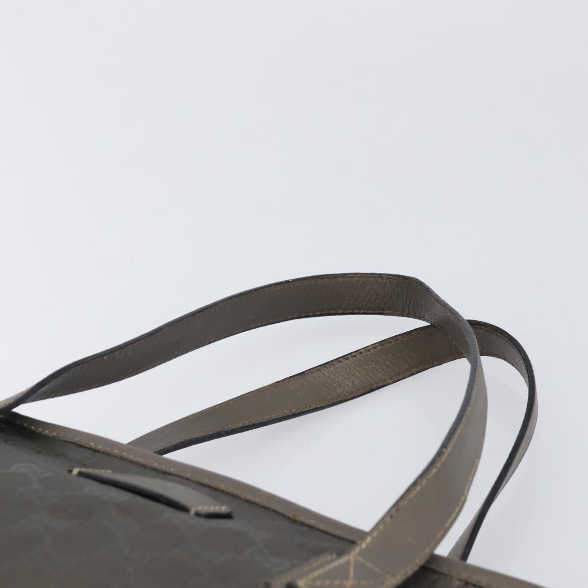 GUCCI GG Implementation Hand Bag PVC Gold Silver 211138 Auth 204428
