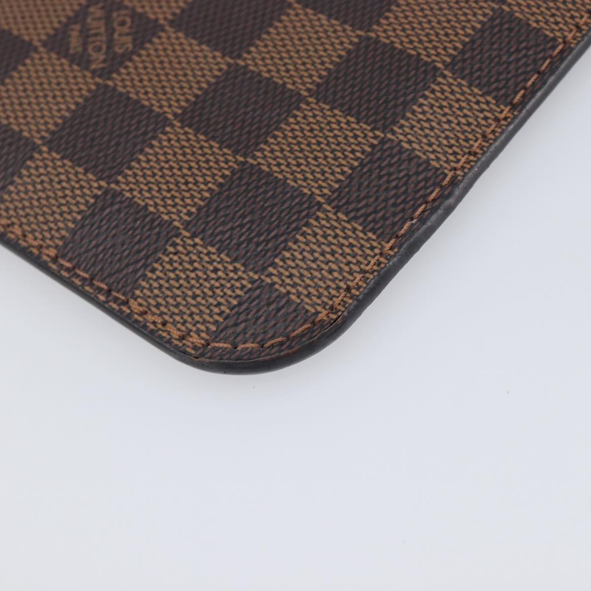 LOUIS VUITTON Damier Ebene Neverfull MM Pouch LV Auth 204437A