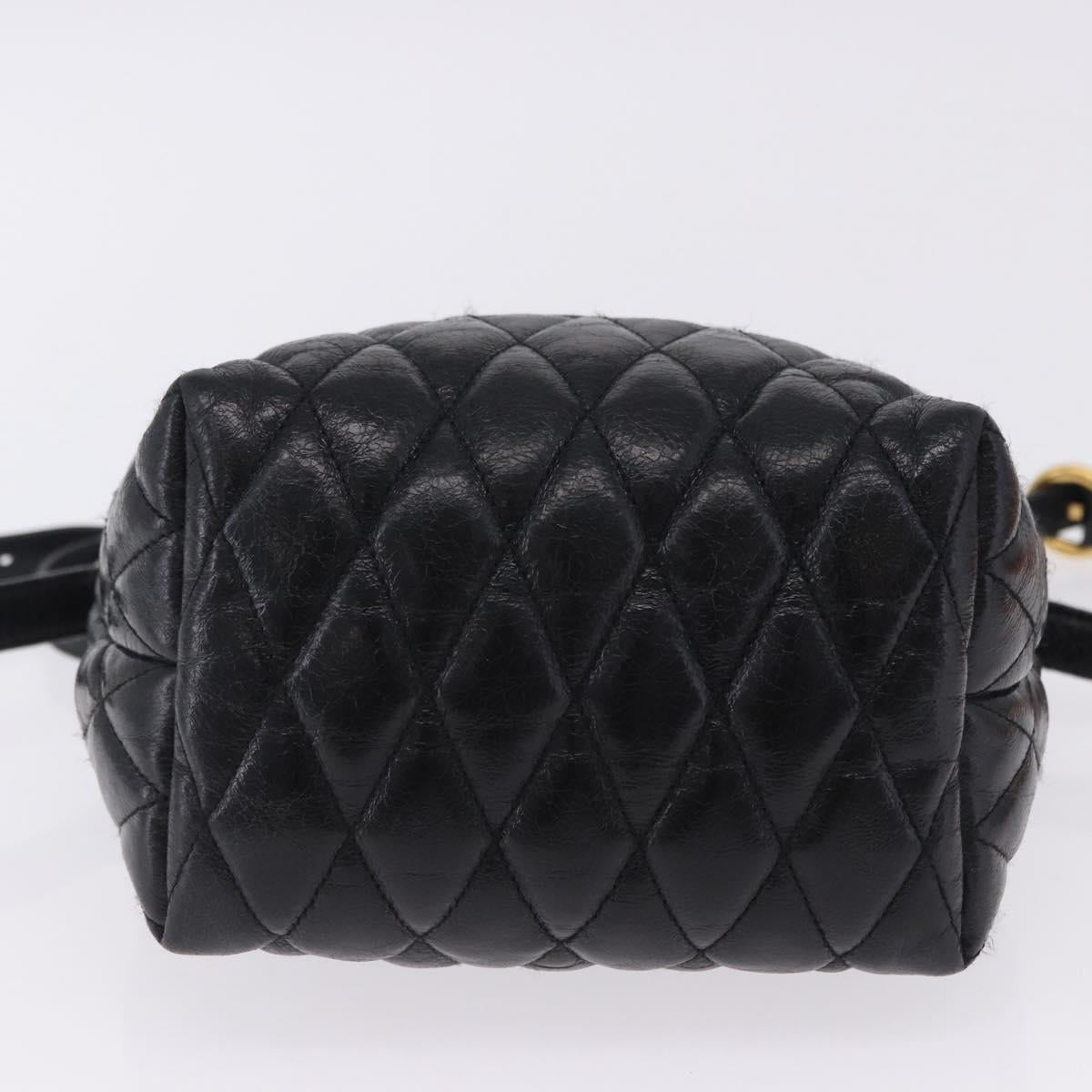 Miu Miu Shoulder Bag Vitellolux Black Gold Auth 204448V