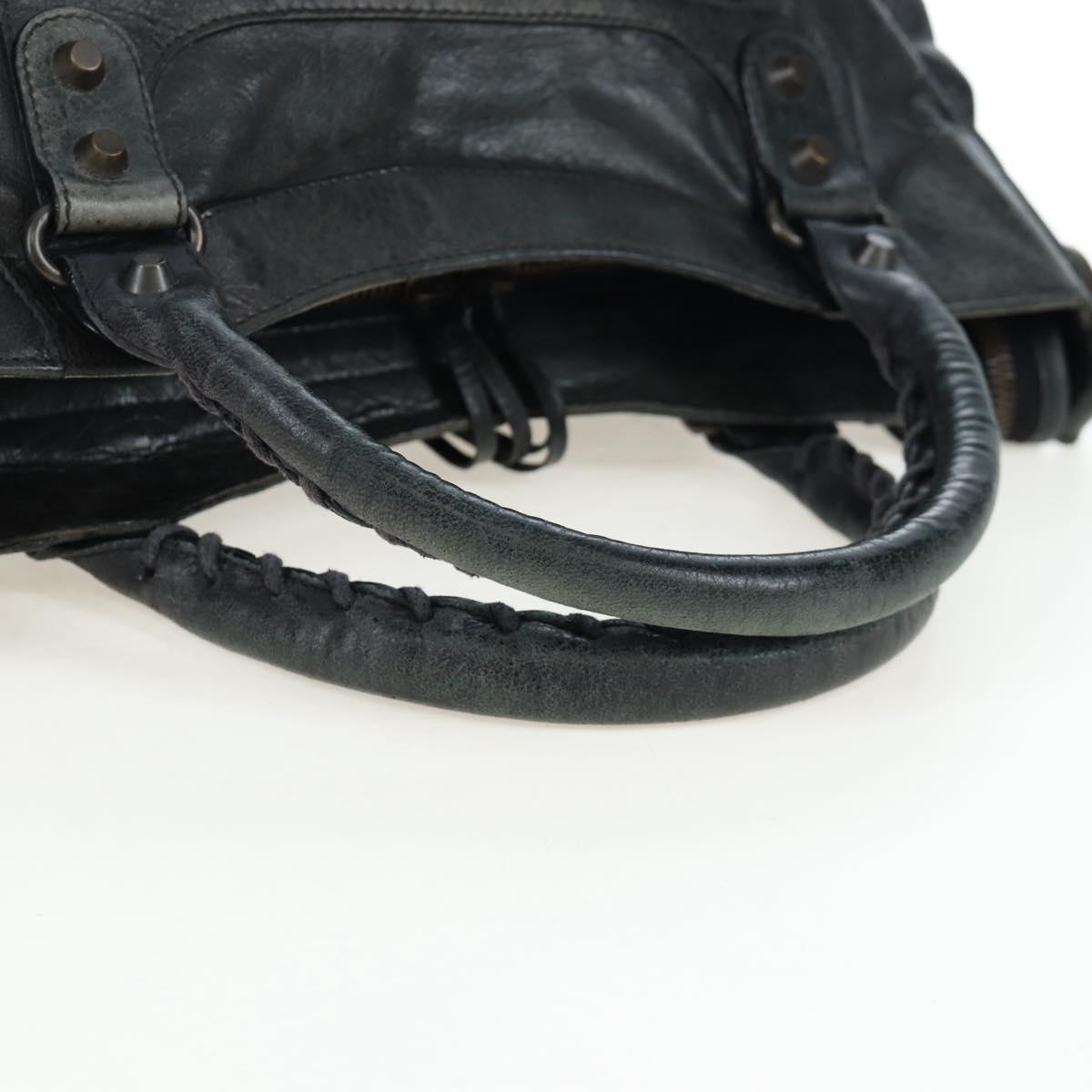BALENCIAGA Classic City Hand Bag Leather 2way Black 235216 Auth 204449A