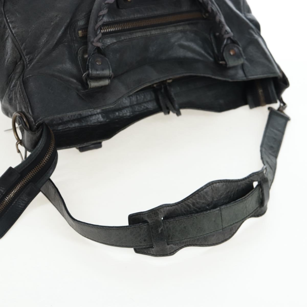 BALENCIAGA Classic City Hand Bag Leather 2way Black 235216 Auth 204449A
