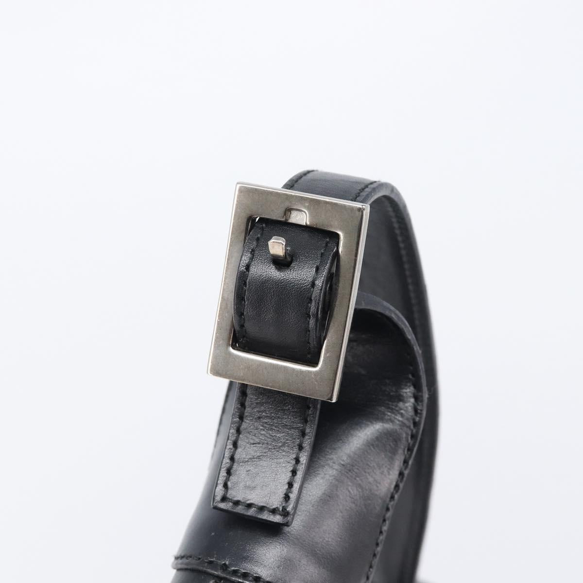 GUCCI Jackie Shoulder Bag Leather Black Silver 001 3306 2684 Auth 204452A