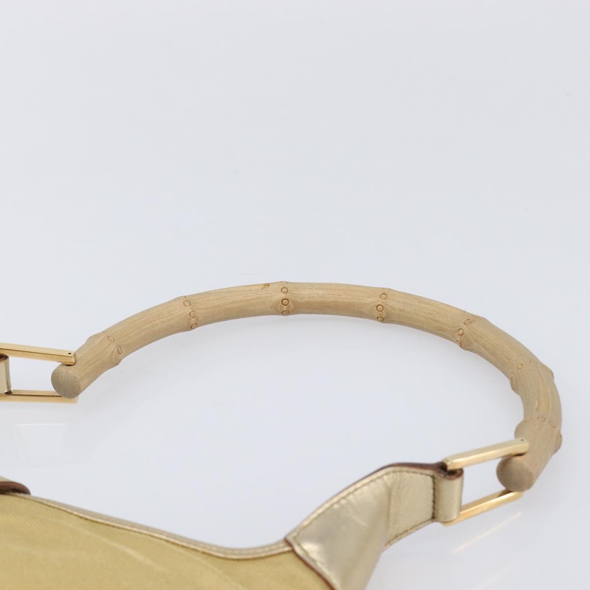 GUCCI Bamboo Kandinsky Shoulder Bag Canvas Gold 001 4060 Auth 204453A