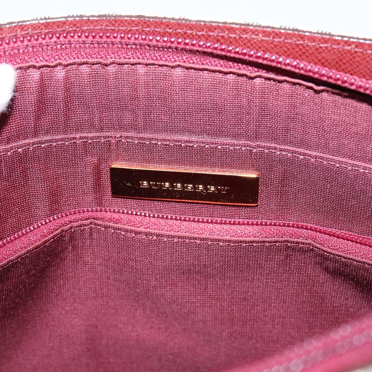 BURBERRY Nova Check Shoulder Bag Canvas Beige Gold Auth 204455