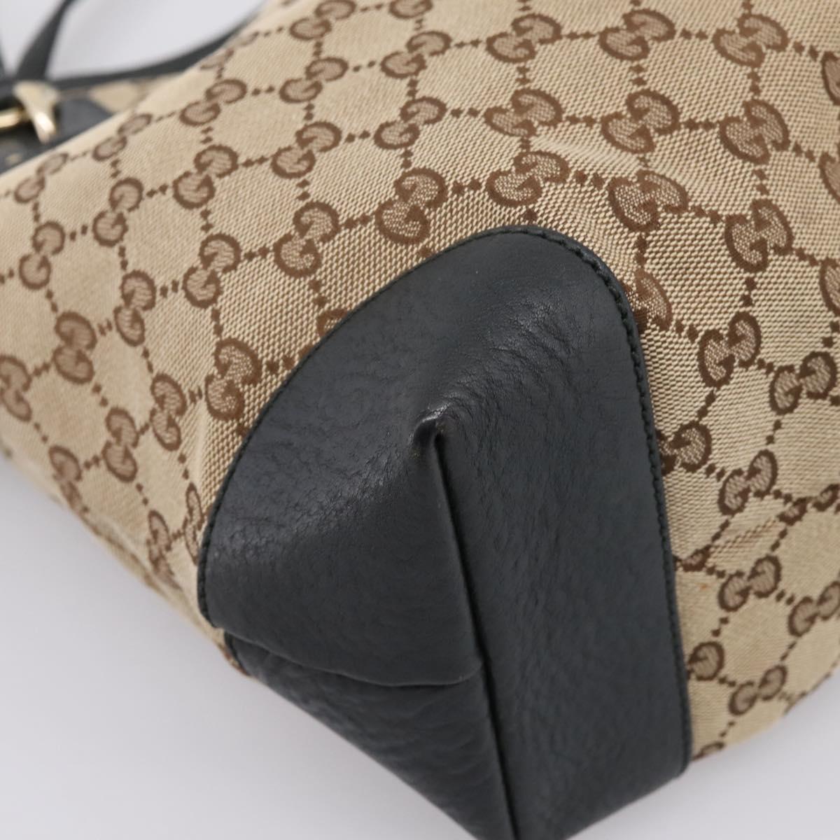 GUCCI GG Canvas Tote Bag Beige Gold 247237 Auth 204456A
