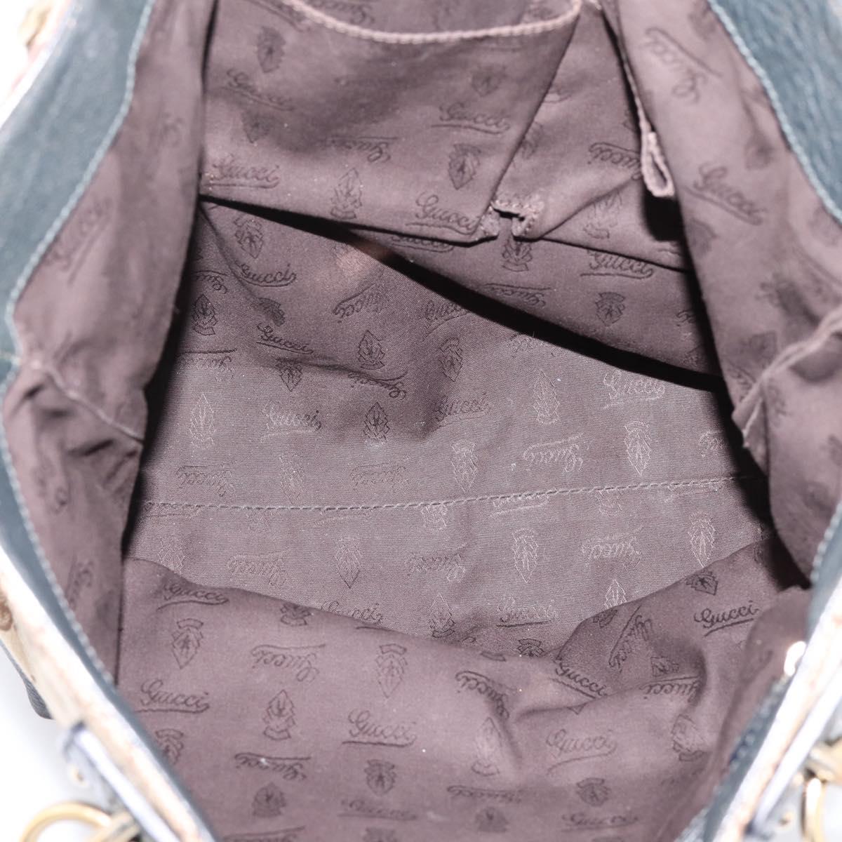 GUCCI GG Canvas Tote Bag Beige Gold 247237 Auth 204456A
