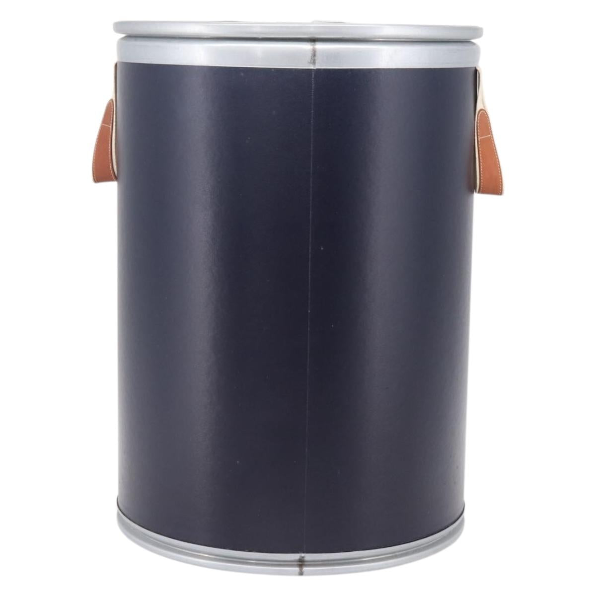 HERMES Saddle Box Accessory Case Metal Navy Auth 204472V