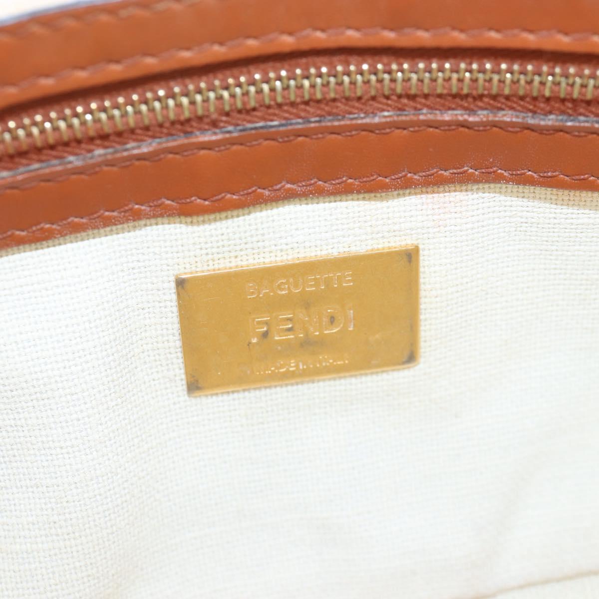 FENDI Zucca Canvas Mamma Baguette Shoulder Bag 2way Multicolor Gold Auth 204491V