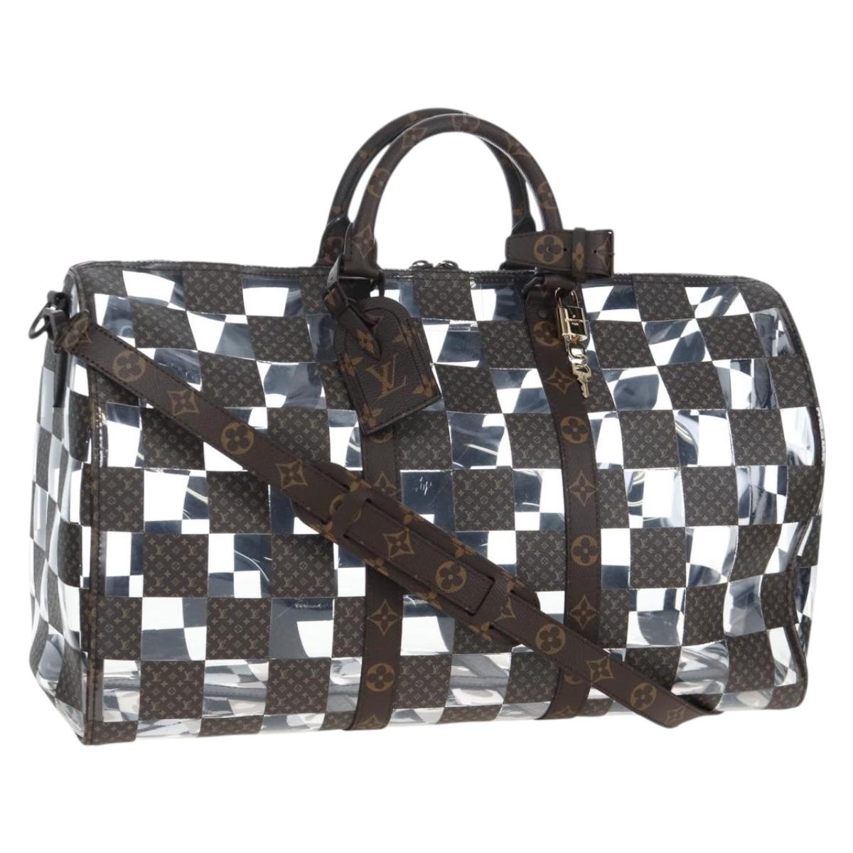 LOUIS VUITTON Monogram Chess Keepall Bandouliere 50 Bag M20864 LV Auth 204498SM