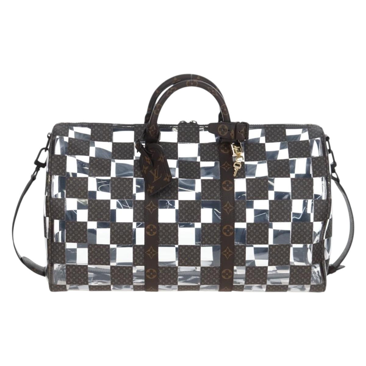 LOUIS VUITTON Monogram Chess Keepall Bandouliere 50 Bag M20864 LV Auth 204498SM