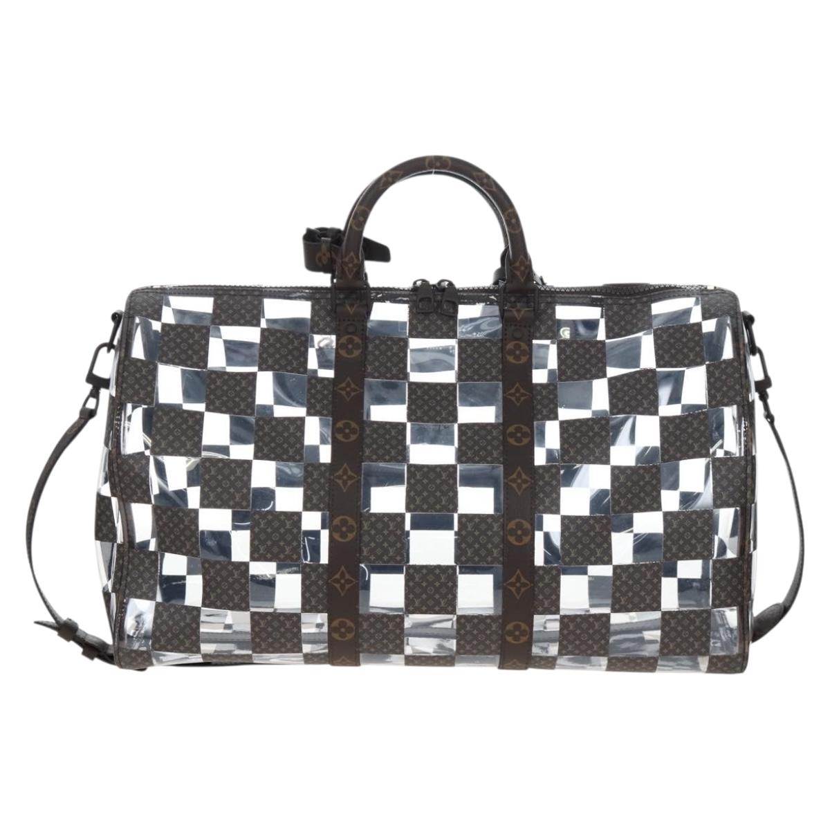LOUIS VUITTON Monogram Chess Keepall Bandouliere 50 Bag M20864 LV Auth 204498SM