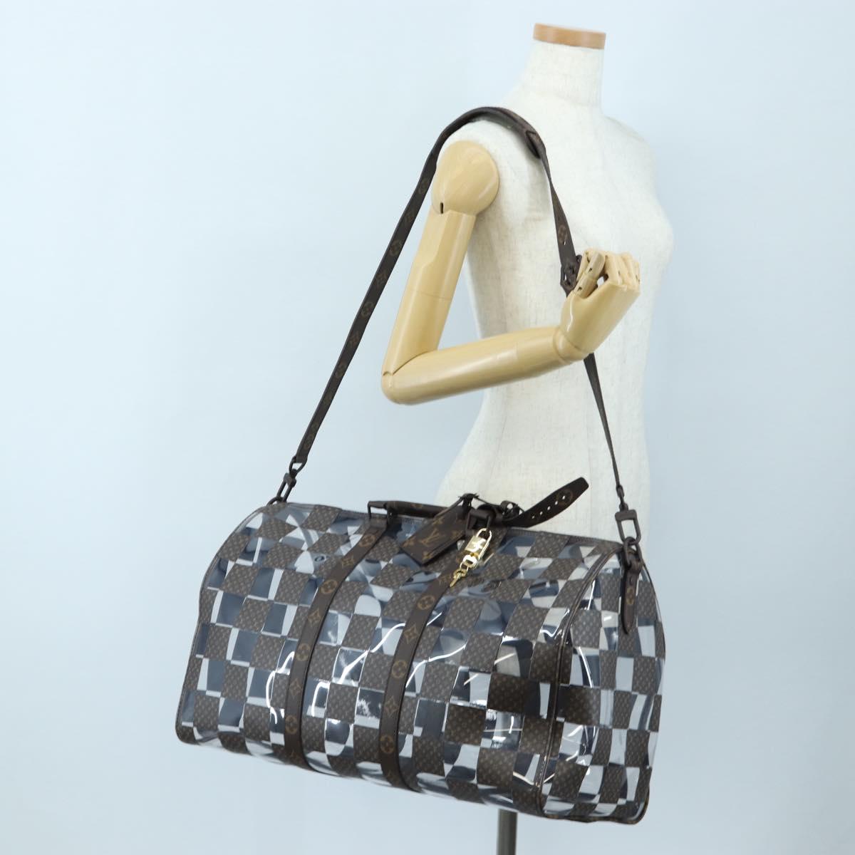 LOUIS VUITTON Monogram Chess Keepall Bandouliere 50 Bag M20864 LV Auth 204498SM