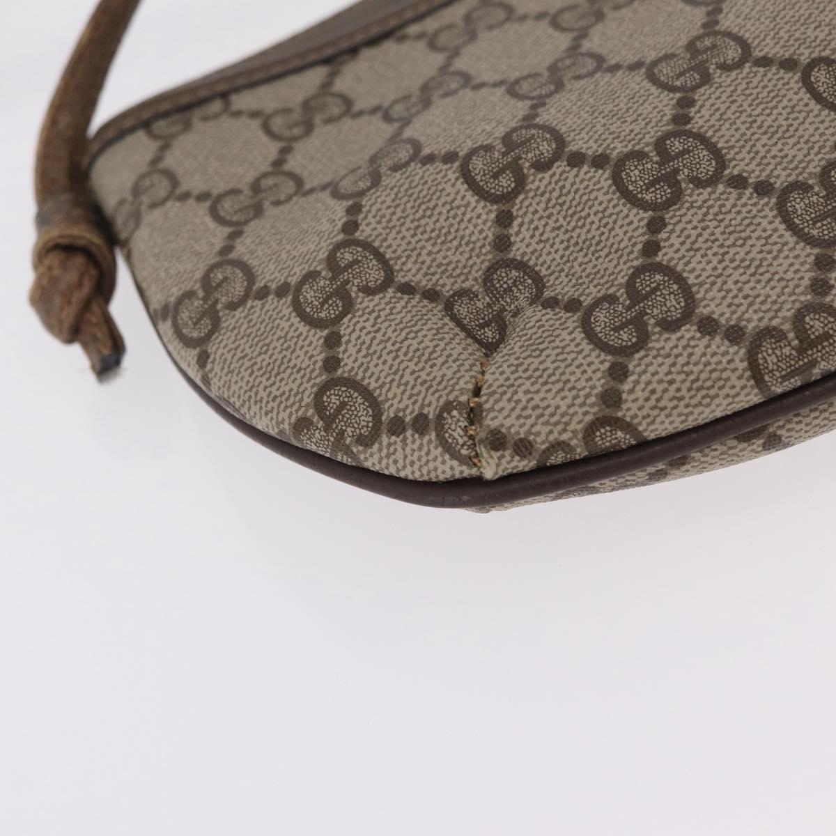 GUCCI GG Supreme Shoulder Bag PVC Beige Gold 904 02 020 Auth 204514