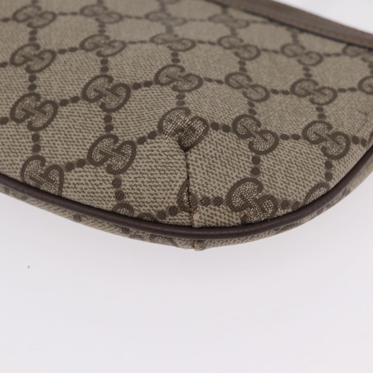 GUCCI GG Supreme Shoulder Bag PVC Beige Gold 904 02 020 Auth 204514