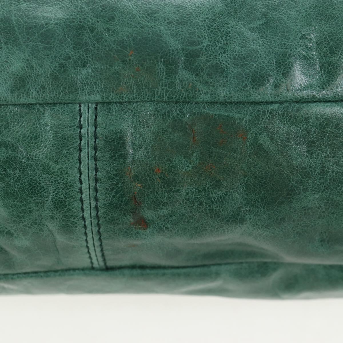 Balenciaga The First Hand Bag Leather 2way Green 103208 Auth 204527V