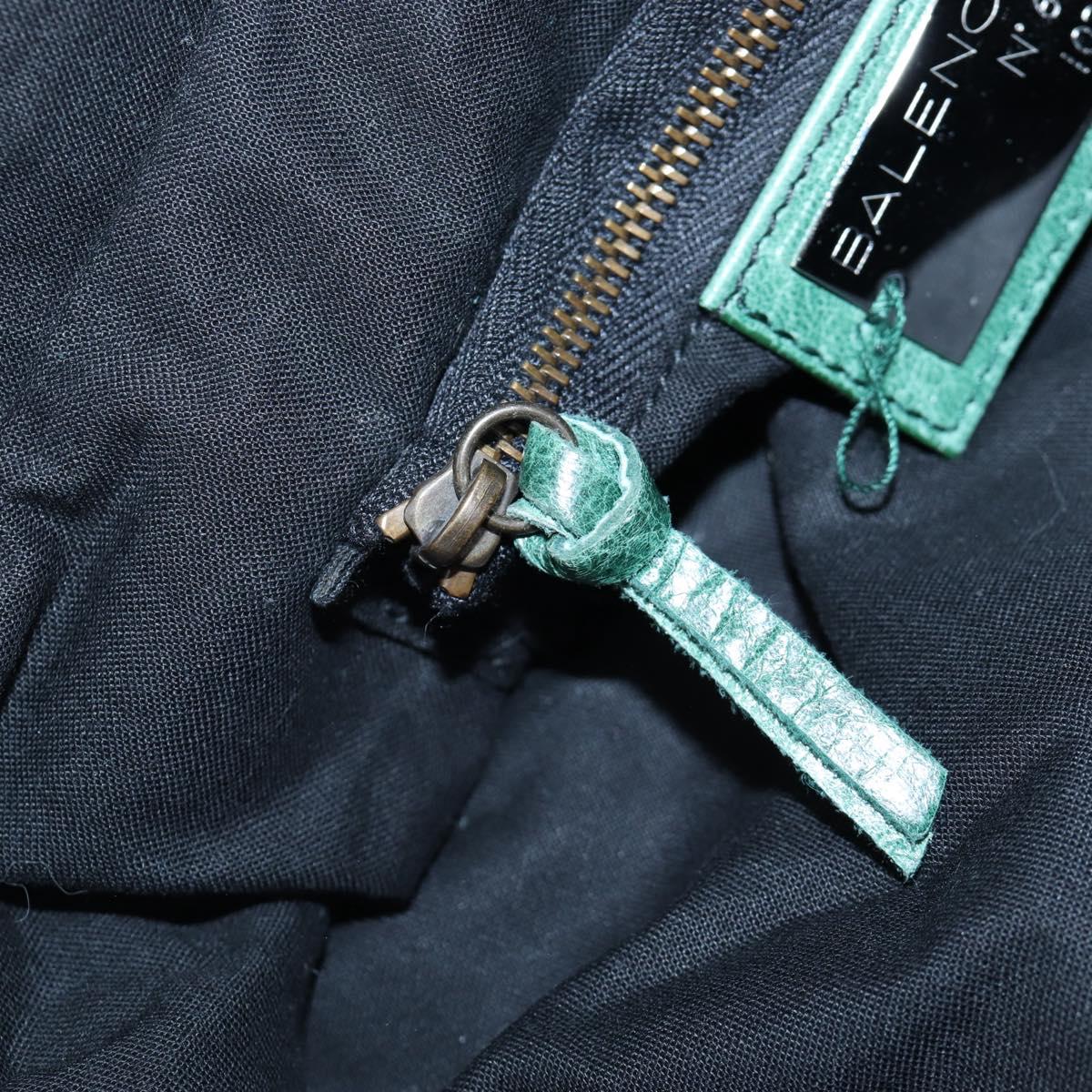 Balenciaga The First Hand Bag Leather 2way Green 103208 Auth 204527V