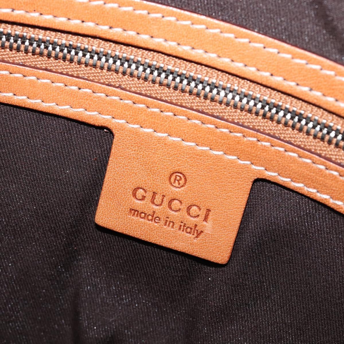 GUCCI Interlocking Shoulder Bag Canvas Beige Silver 114869 Auth 204577V
