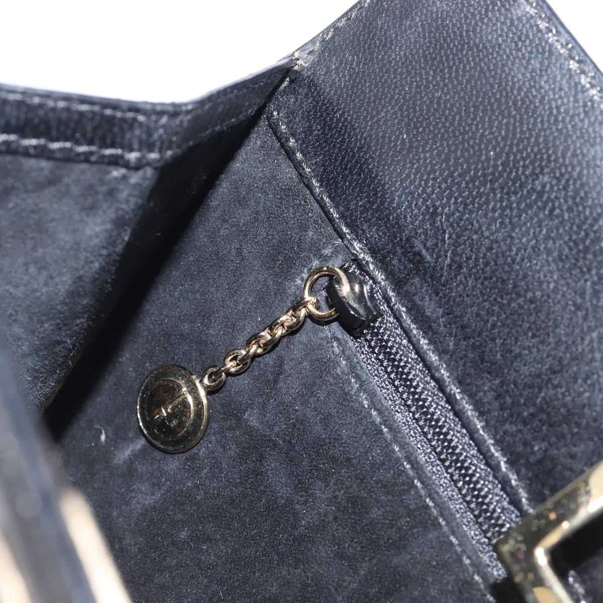 GUCCI Shoulder Bag Leather Black Gold Tone 001 0406 1864 Auth 204582V