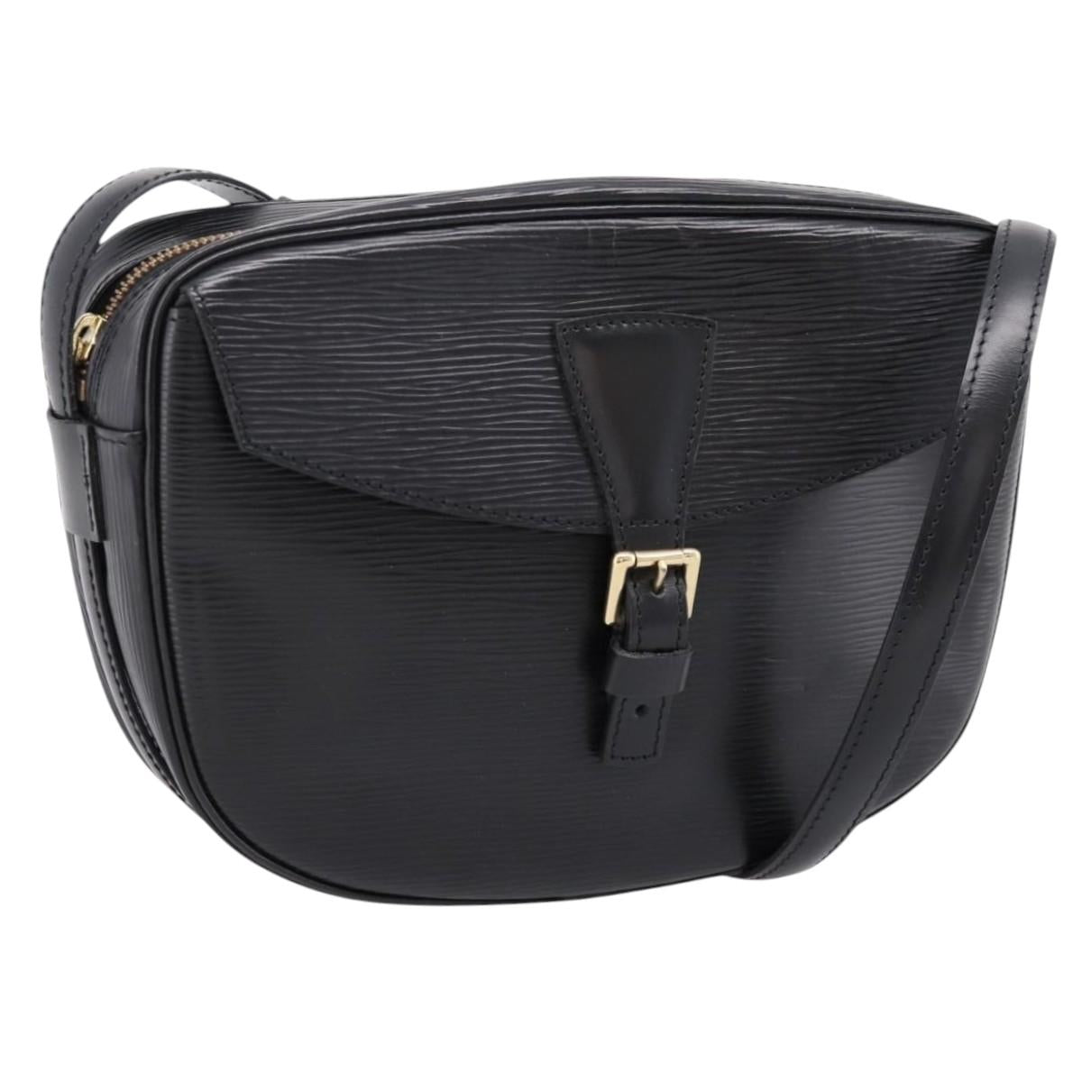 LOUIS VUITTON Epi Jeune Fille MM Shoulder Bag Black M52152 LV Auth 204584A