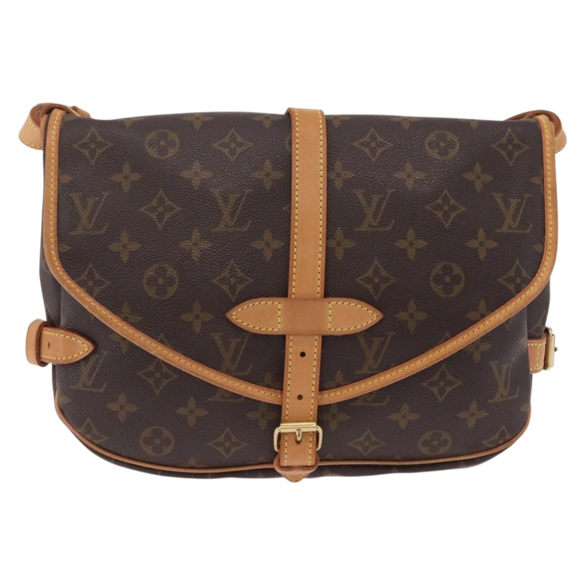 LOUIS VUITTON Monogram Saumur 30 Shoulder Bag M42256 LV Auth 204593A