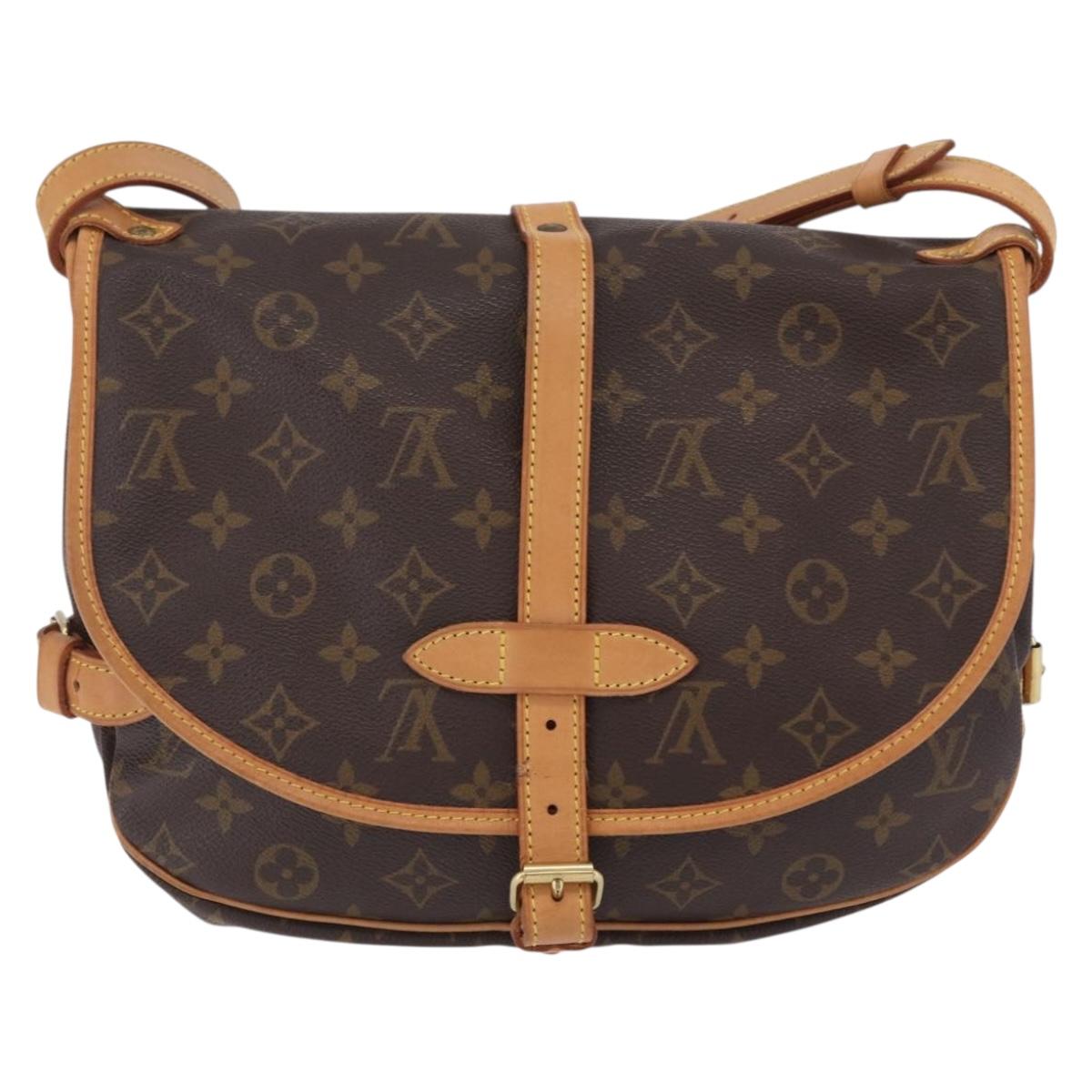 LOUIS VUITTON Monogram Saumur 30 Shoulder Bag M42256 LV Auth 204593A