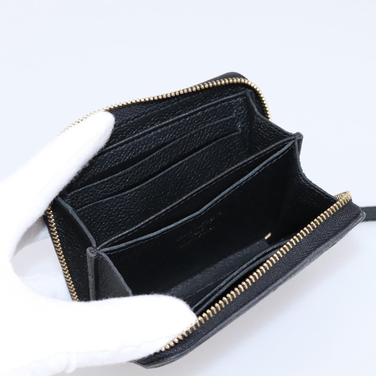 LOUIS VUITTON Monogram Empreinte Zippy Coin Purse Black M60574 LV Auth 204595V