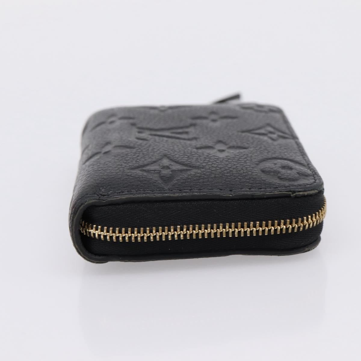 LOUIS VUITTON Monogram Empreinte Zippy Coin Purse Black M60574 LV Auth 204595V