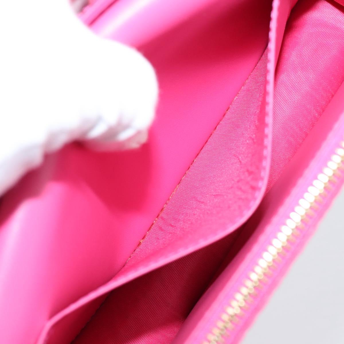 MCM Vicetos Shoulder Bag PVC Leather Pink Gold Tone Auth 204597A