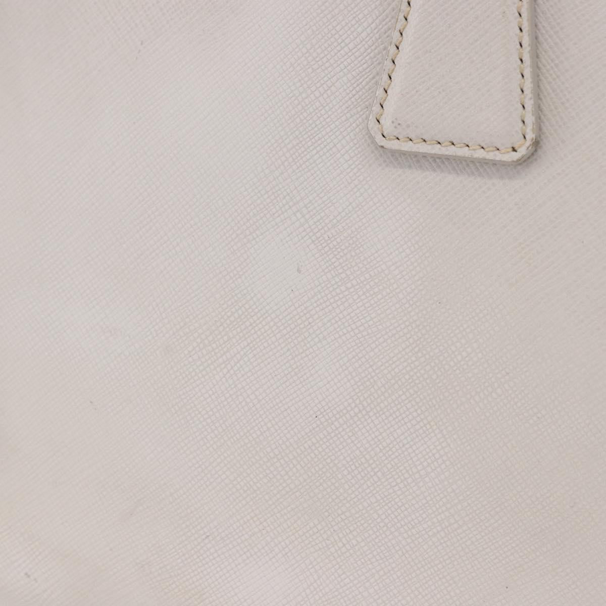 PRADA Galleria Hand Bag Safiano 2way Ivory Gold Tone Auth 204598A