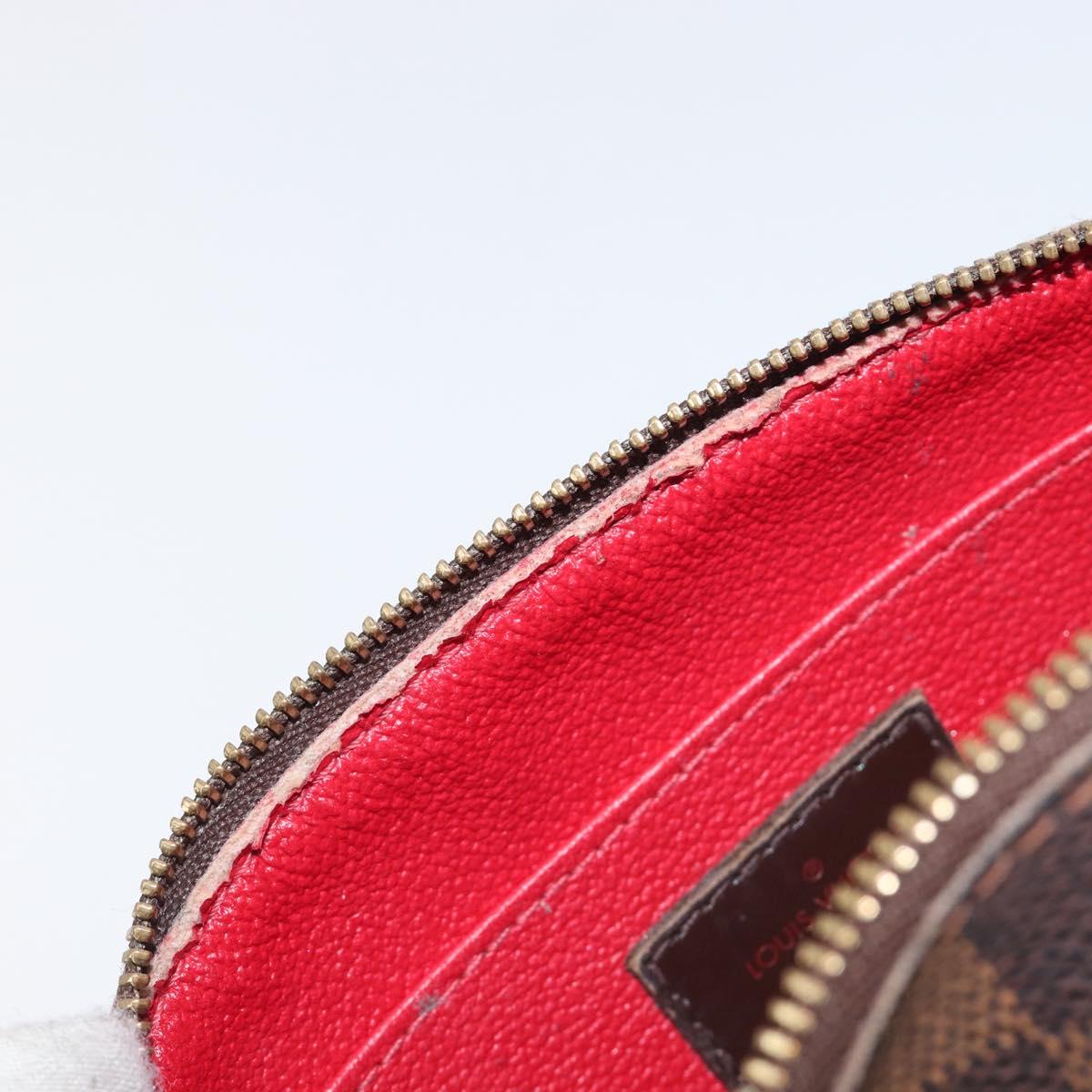 LOUIS VUITTON Damier Ebene Pochette Cosmetic PM Pouch N47516 LV Auth 204602