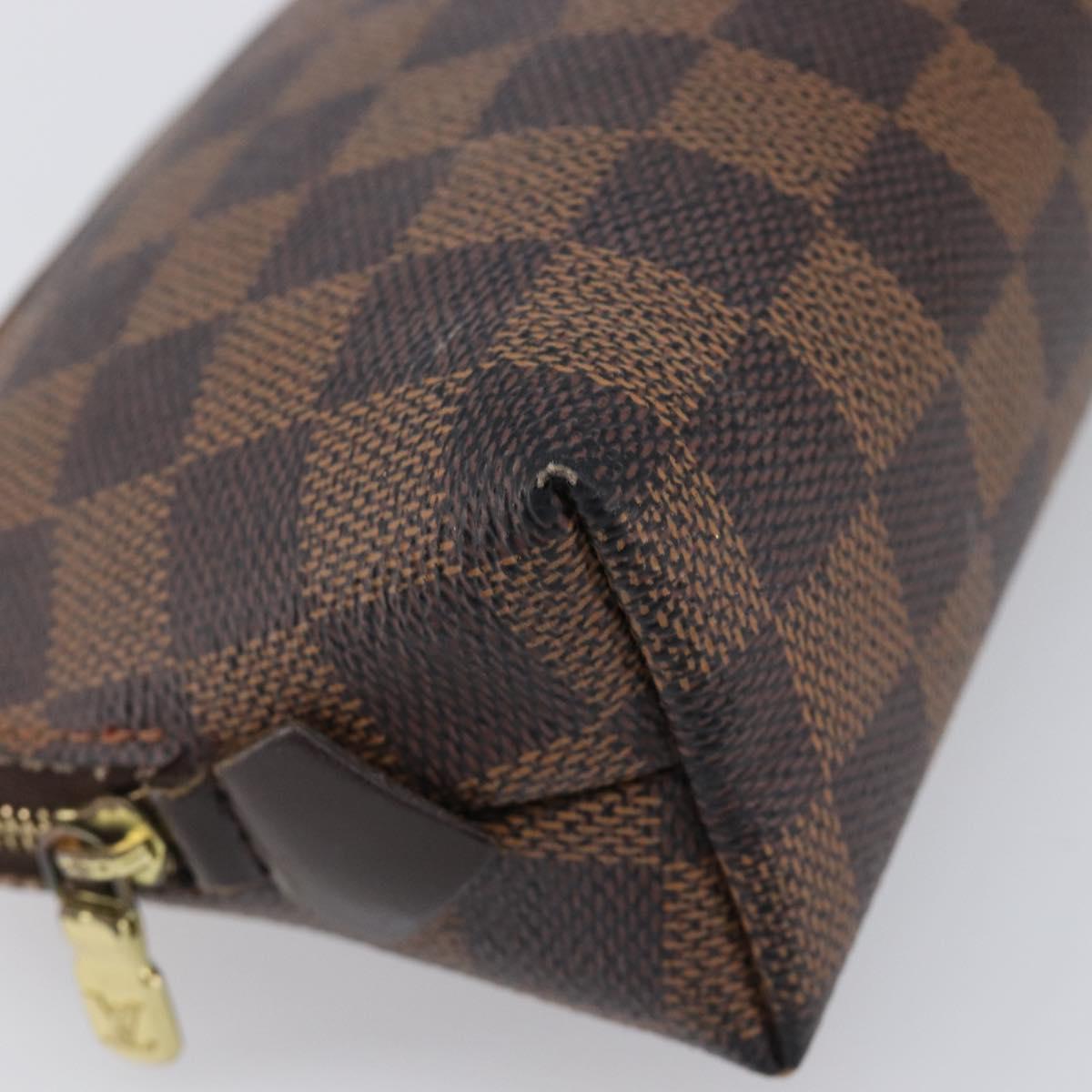 LOUIS VUITTON Damier Ebene Pochette Cosmetic PM Pouch N47516 LV Auth 204602