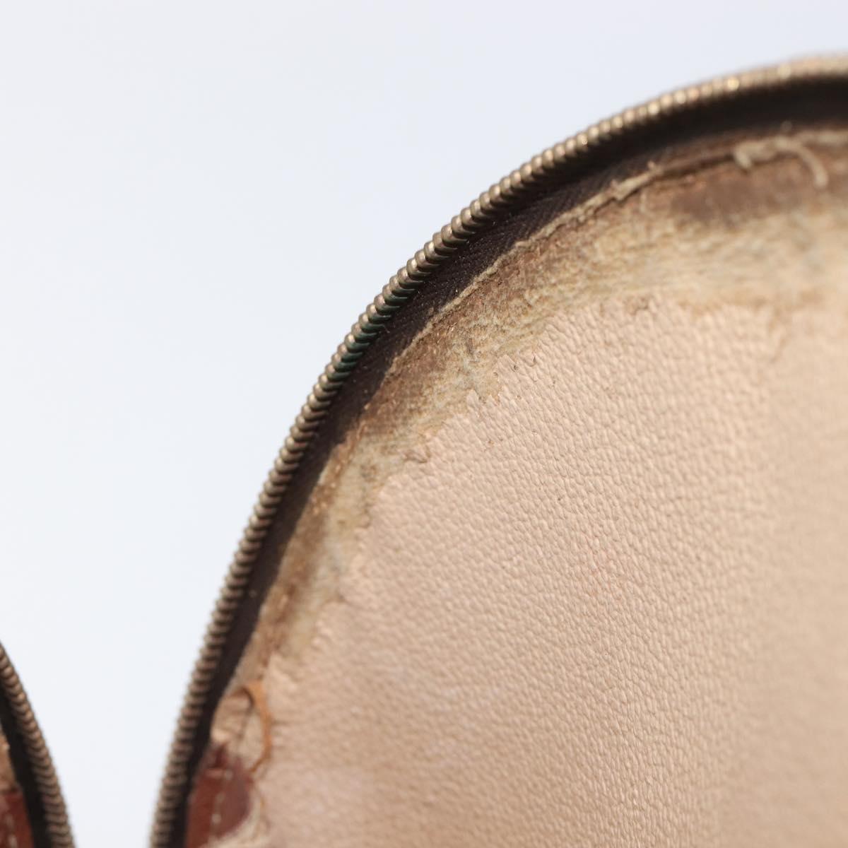 LOUIS VUITTON Monogram Trousse Demi Ronde Cosmetic Pouch M47520 LV Auth 204620