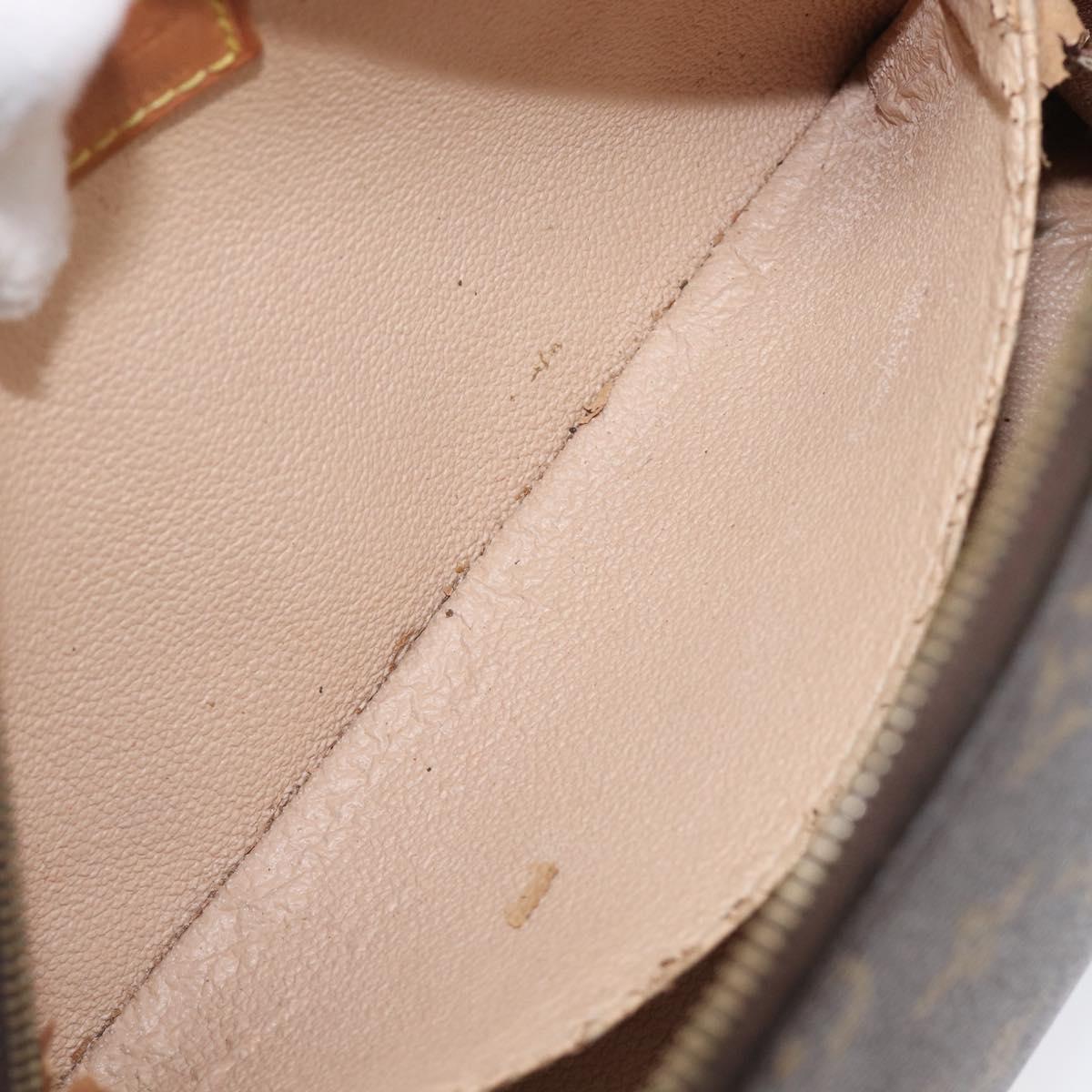LOUIS VUITTON Monogram Trousse Demi Ronde Cosmetic Pouch M47520 LV Auth 204620