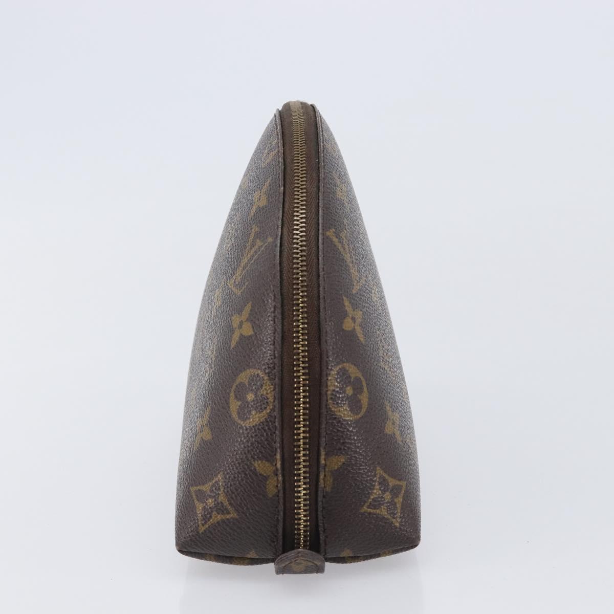 LOUIS VUITTON Monogram Trousse Demi Ronde Cosmetic Pouch M47520 LV Auth 204620