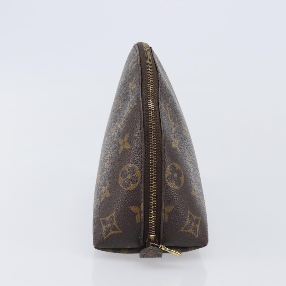 LOUIS VUITTON Monogram Trousse Demi Ronde Cosmetic Pouch M47520 LV Auth 204620