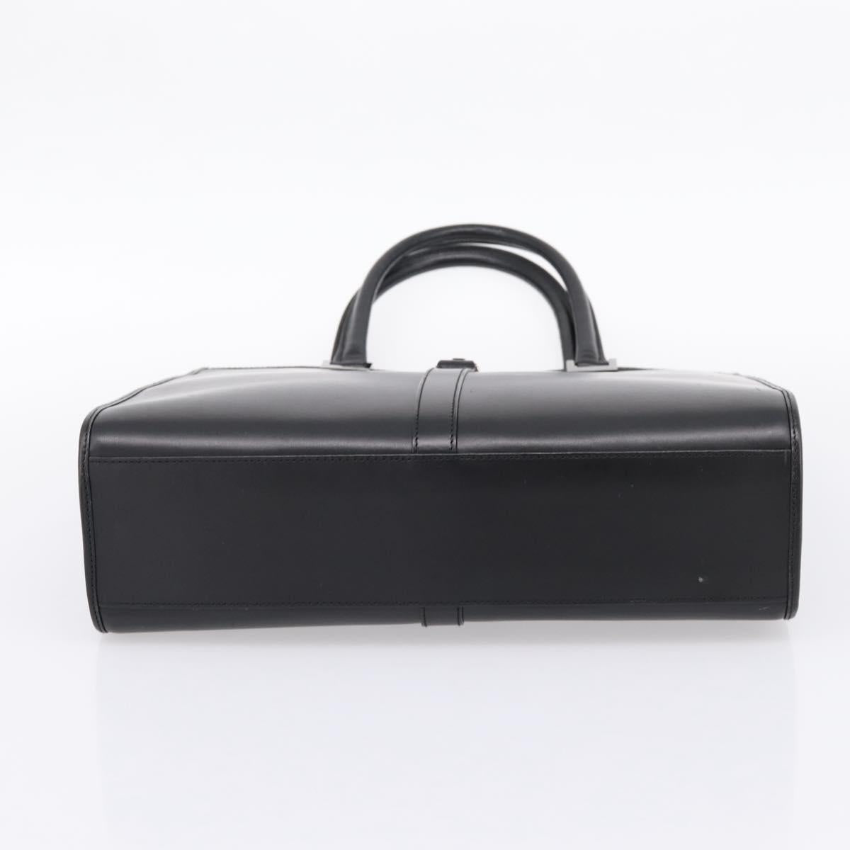 GUCCI Jackie Hand Bag Leather Black Silver 002 1064 Auth 204625V