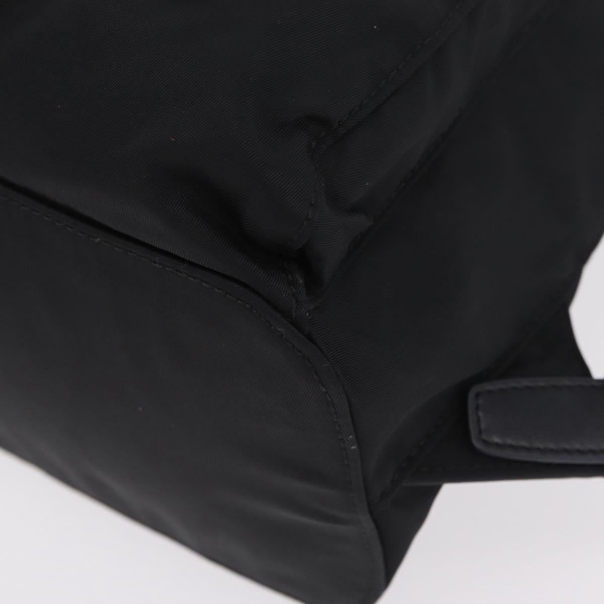 PRADA Backpack Nylon Black Silver Auth 204626V