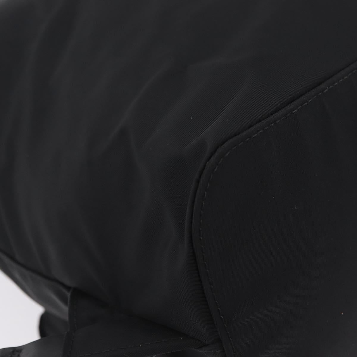 PRADA Backpack Nylon Black Silver Auth 204626V