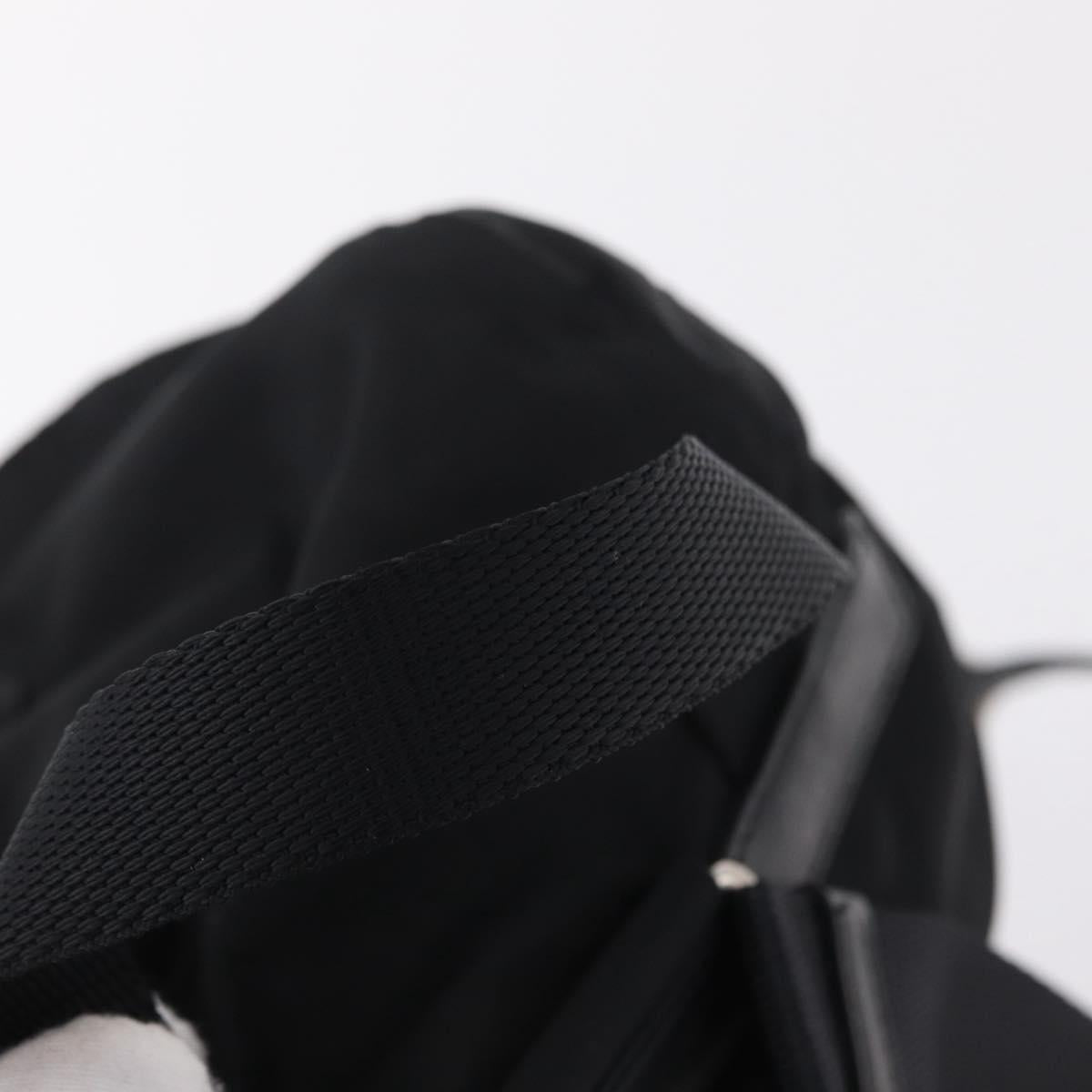 PRADA Backpack Nylon Black Silver Auth 204626V
