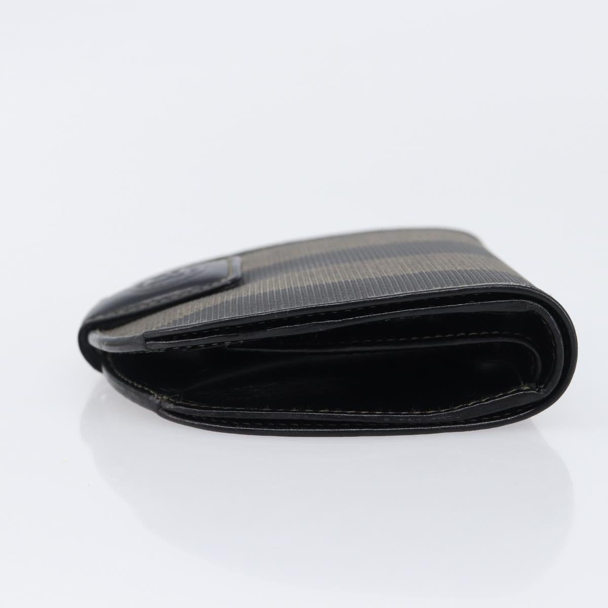 FENDI Pecan Compact Wallet PVC Leather Brown Auth 204634V