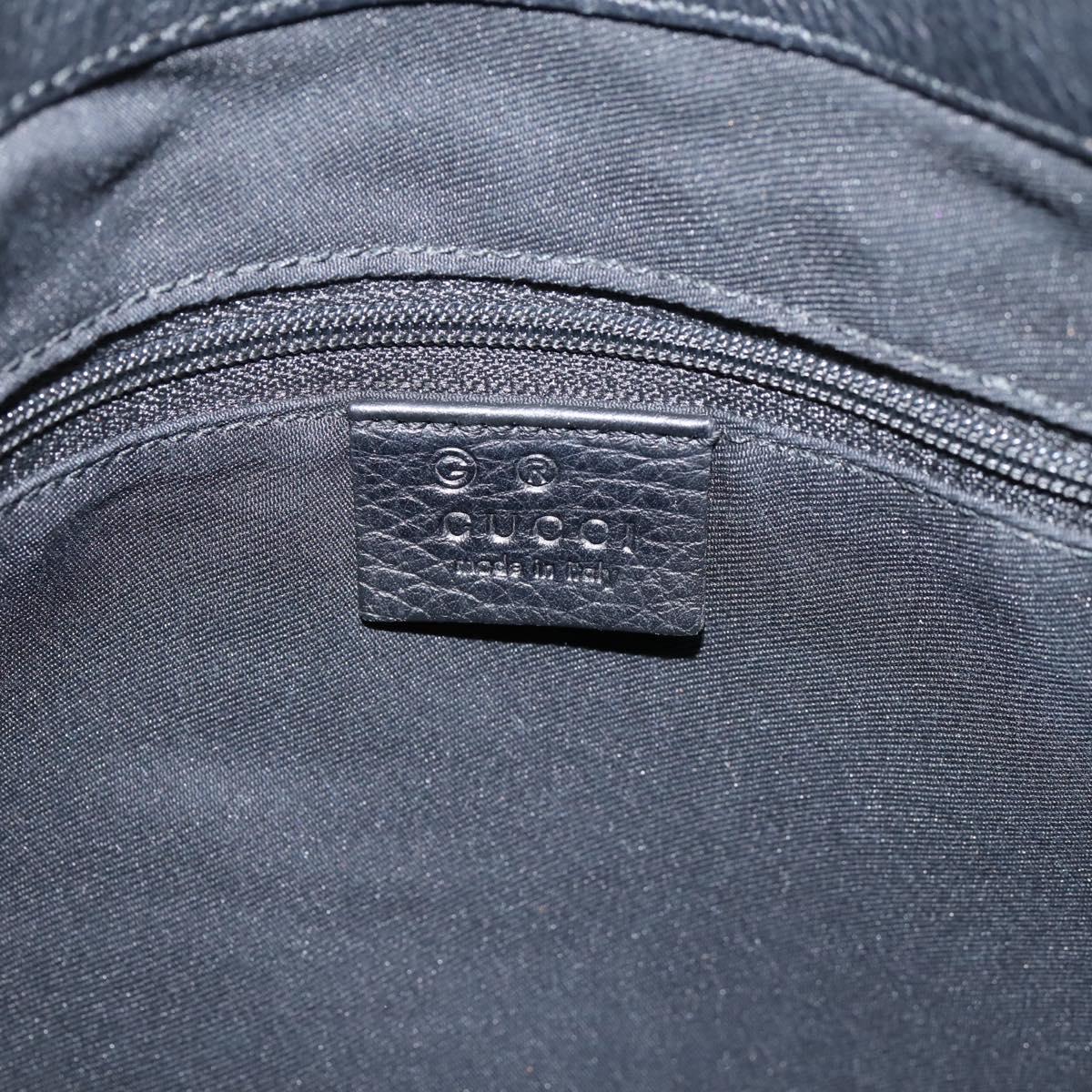 GUCCI GG Canvas Shoulder Bag Outlet Black Silver 196140 Auth 204643V