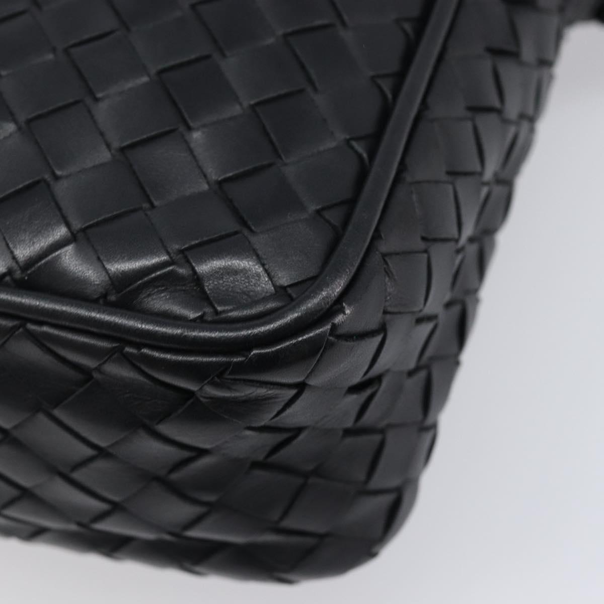 BOTTEGA VENETA INTRECCIATO Shoulder Bag Leather Black 113092 Auth 204647V