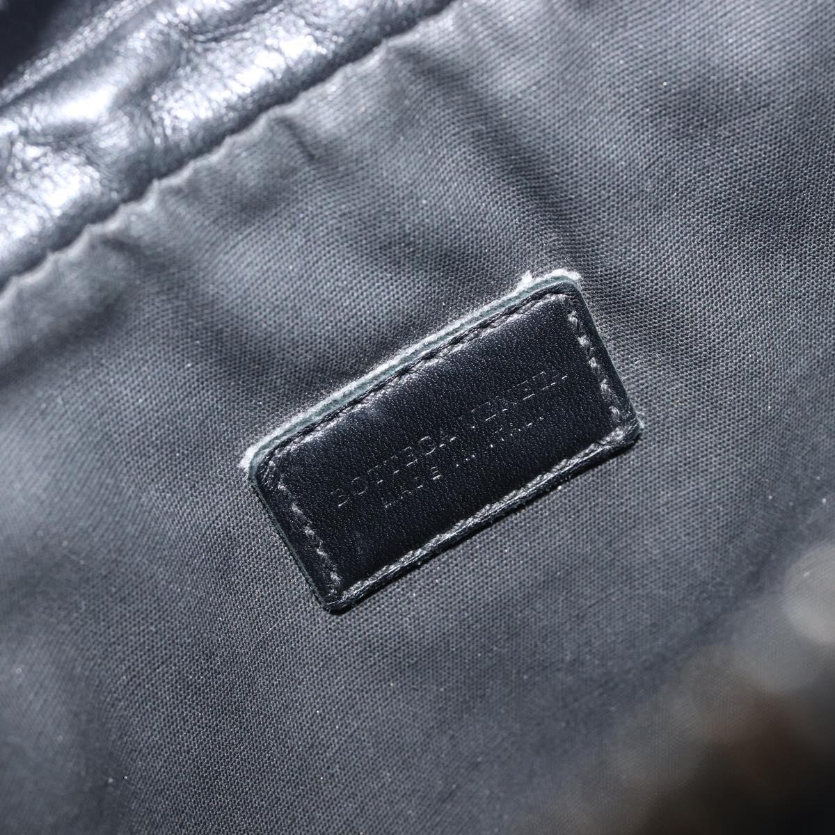 BOTTEGA VENETA INTRECCIATO Shoulder Bag Leather Black 113092 Auth 204647V