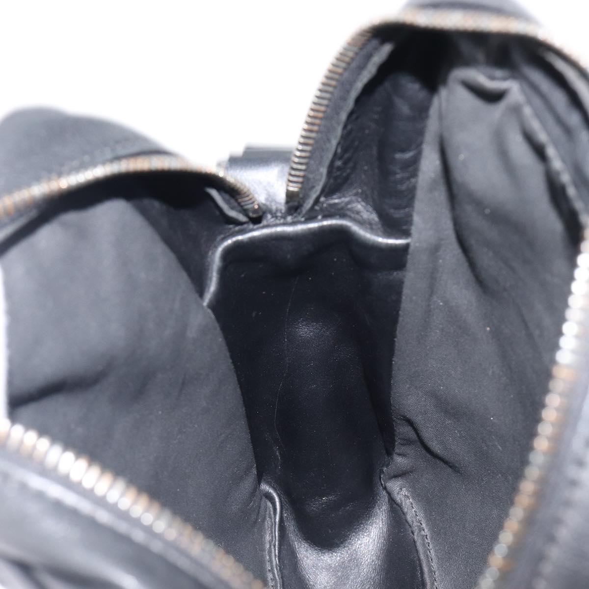 BOTTEGA VENETA INTRECCIATO Shoulder Bag Leather Black 113092 Auth 204647V
