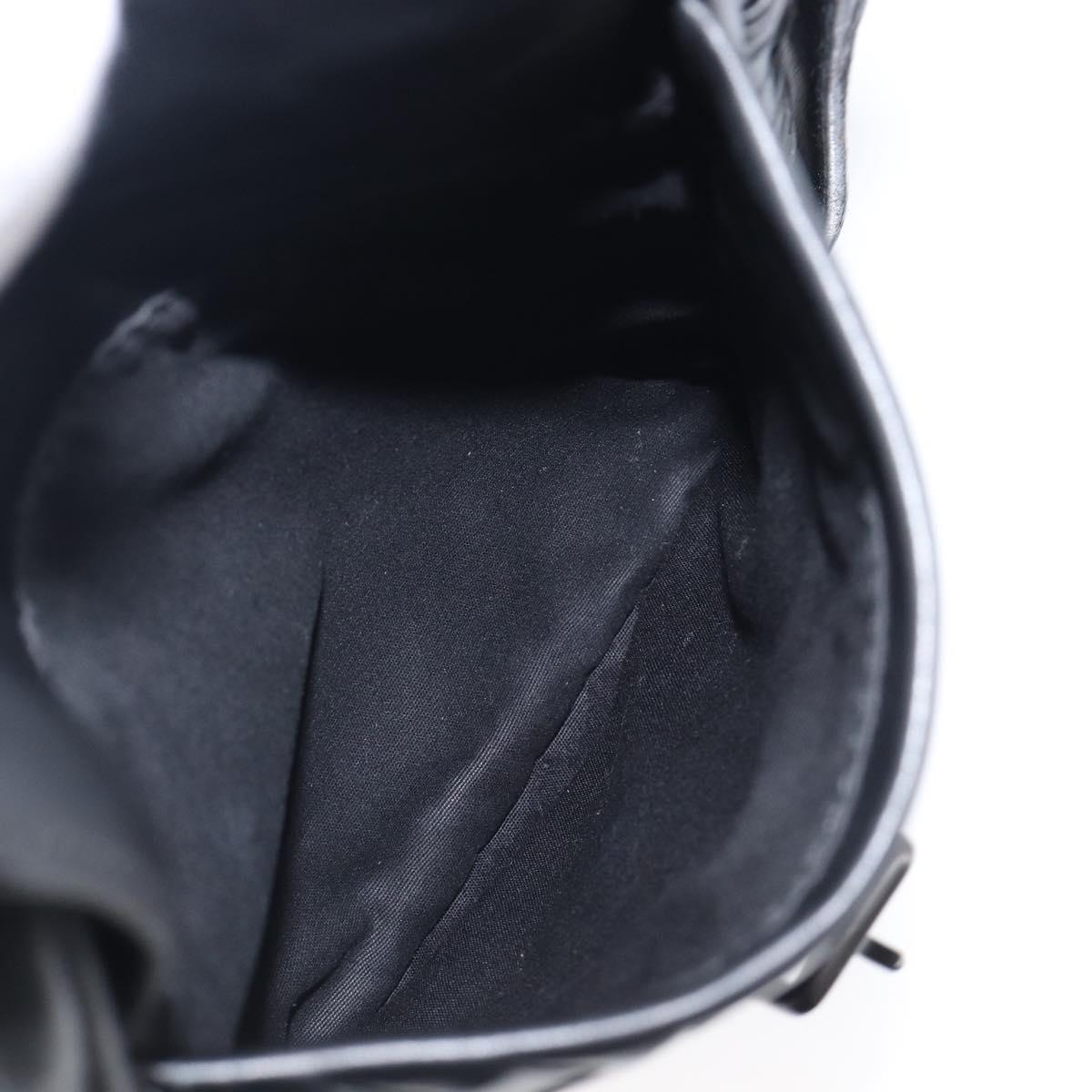 BOTTEGA VENETA INTRECCIATO Shoulder Bag Leather Black 113092 Auth 204647V