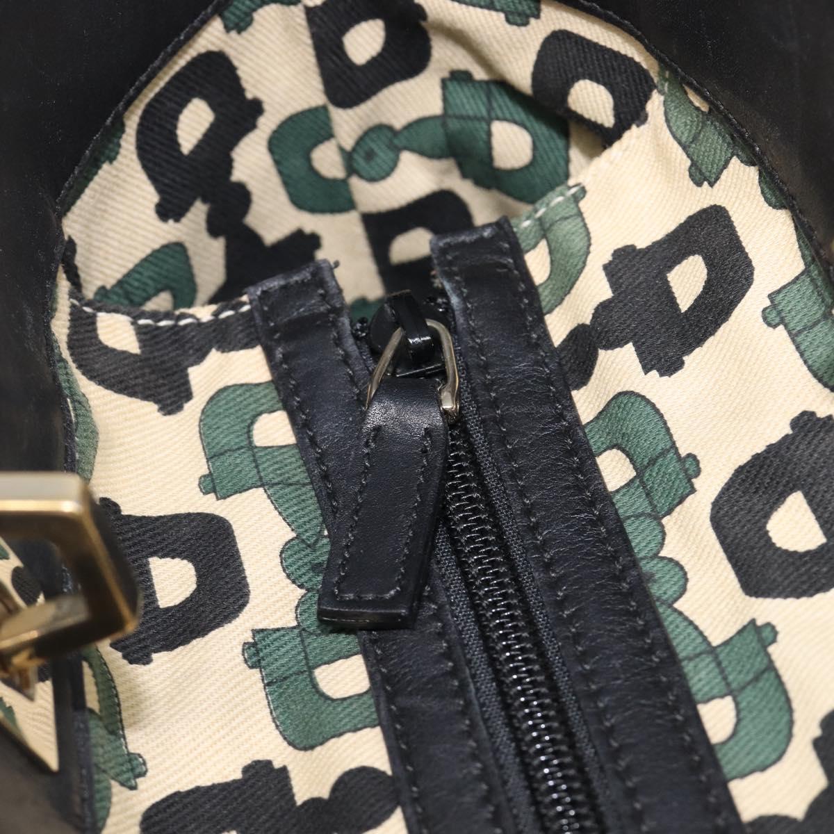 GUCCI GuccissimaGG Tote Bag Leather Black Gold Tone 145984 Auth 204661V