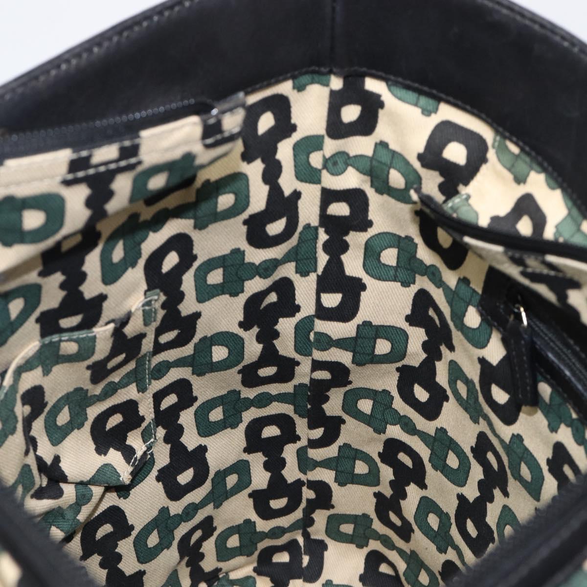 GUCCI GuccissimaGG Tote Bag Leather Black Gold Tone 145984 Auth 204661V
