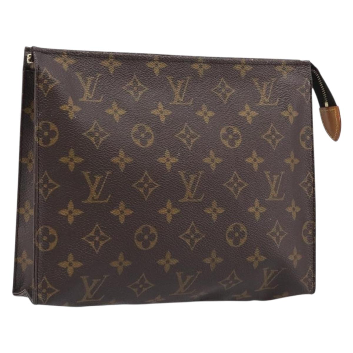 LOUIS VUITTON Monogram Poche Toilette 26 Pouch M47542 LV Auth 204665