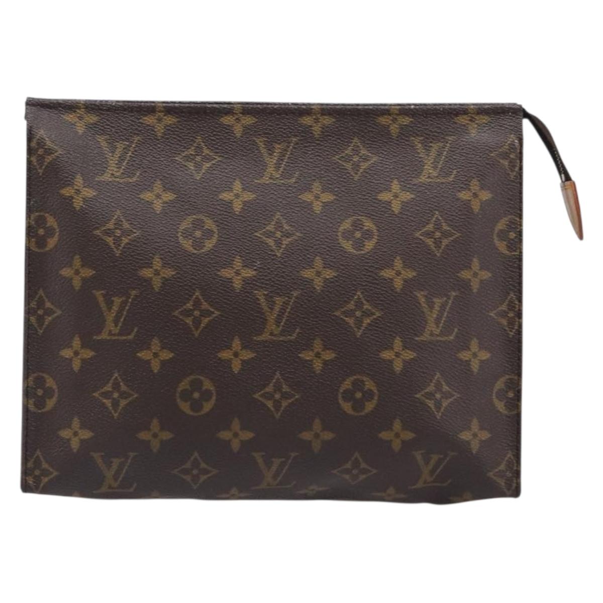 LOUIS VUITTON Monogram Poche Toilette 26 Pouch M47542 LV Auth 204665