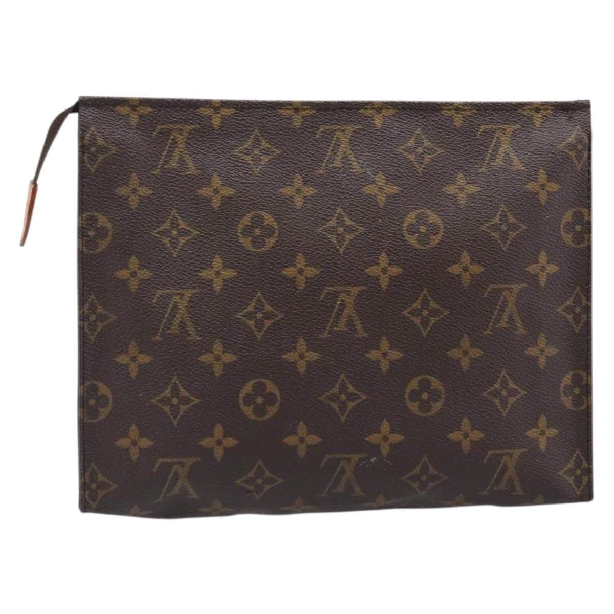 LOUIS VUITTON Monogram Poche Toilette 26 Pouch M47542 LV Auth 204665